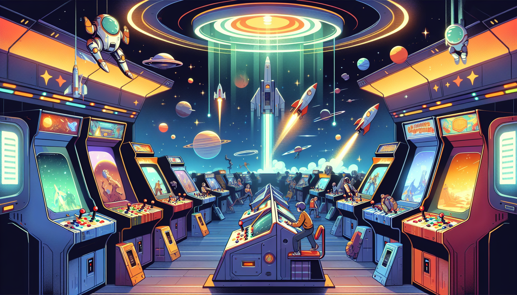 Simulated arcade gaming experience